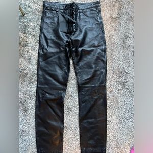 Zara Steven Meisel leather pants size 8